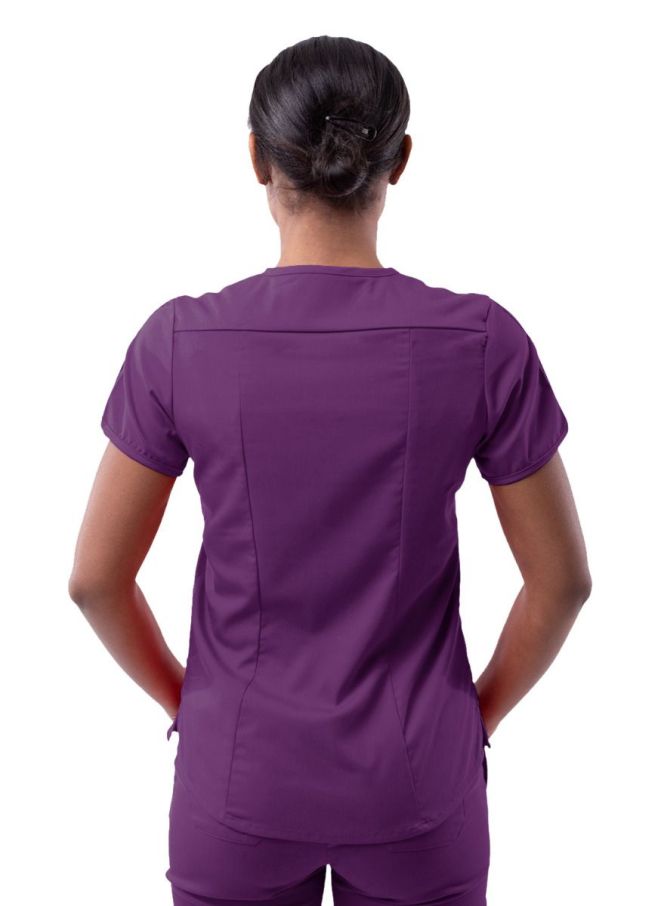 ADAR UNIFORMS SHIRT レディース US サイズ: X-Large カラー: パープル Women's Modern V-Neck Scrub Top Medical Scrubs by Adar