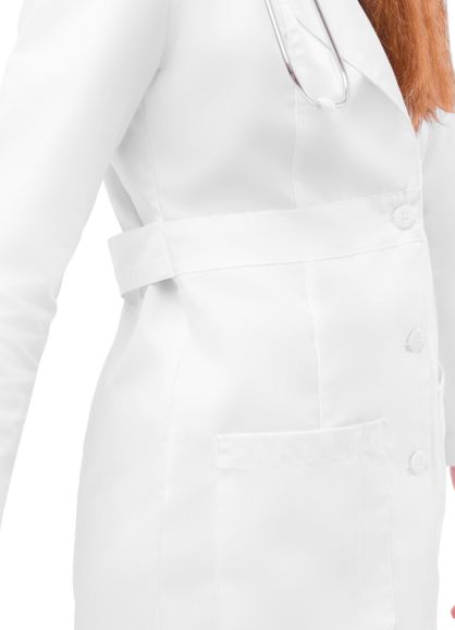 Women's 33" Adjustable Belt Lab Coat White 2X