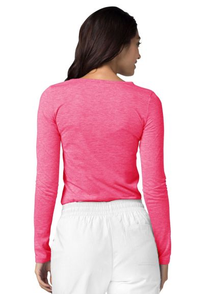 Long Sleeve Comfort Tee Heather Fuchsia 3X