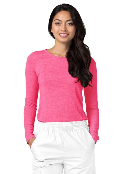 Long Sleeve Comfort Tee Heather Fuchsia 3X