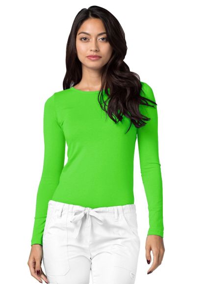 Long Sleeve Comfort Tee Neon Lime Green 2X
