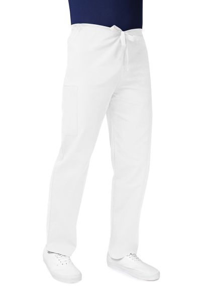 Unisex Drawstring Pants White 2X