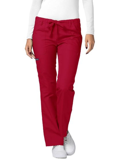 Low-Rise Drawstring Pants Red 2X