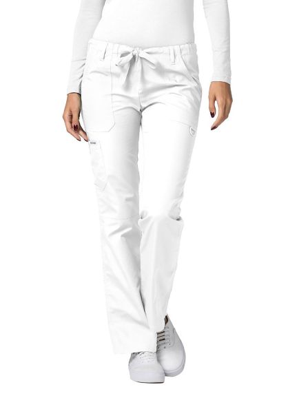 Low-Rise Drawstring Pants White 2X