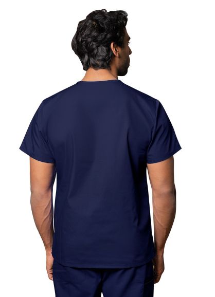 Unisex V Neck Tunic 1 Pocket Navy 3X