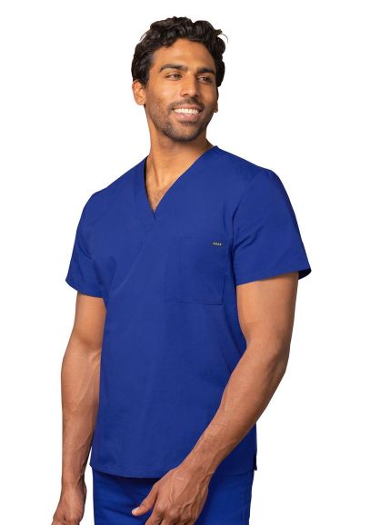 Unisex V Neck Tunic 1 Pocket Royal Blue 2X