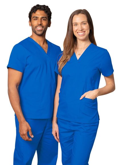 Unisex V-Neck Tunic 3 Pocket Regal Blue 2X