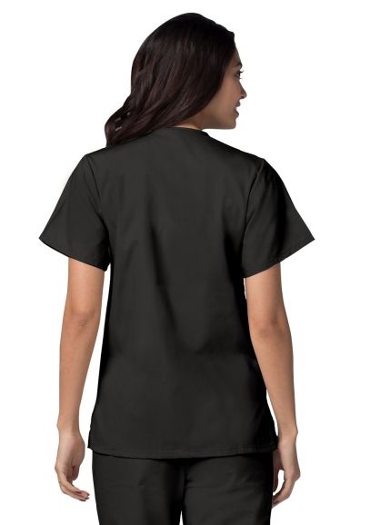 Double Pocket Snap Front Top Black 2X