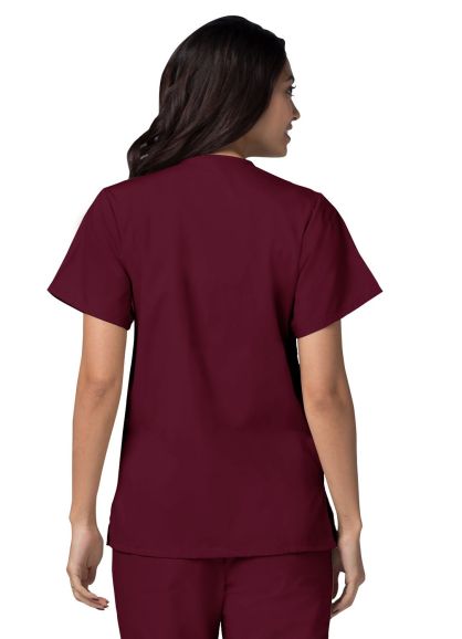 Double Pocket Snap Front Top Burgundy 2X