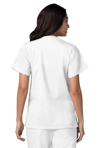Double Pocket Snap Front Top White 2X