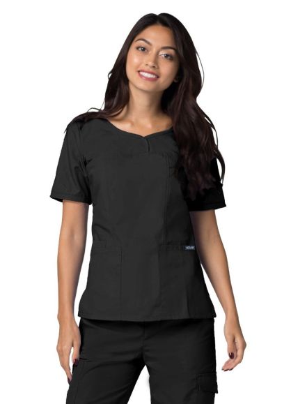Sweetheart V-neck Top Black 2X