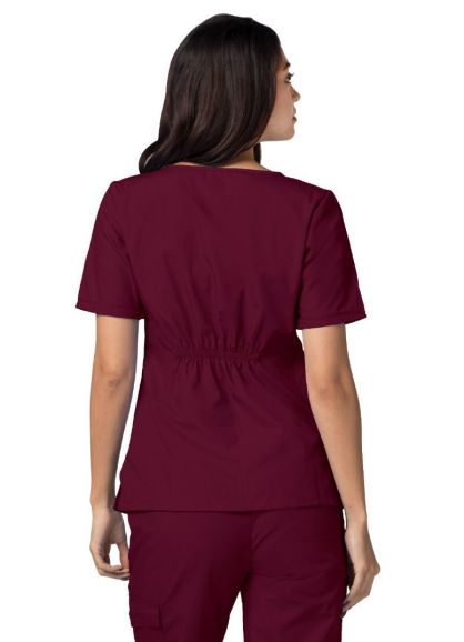 Sweetheart V-neck Top Burgundy 2X