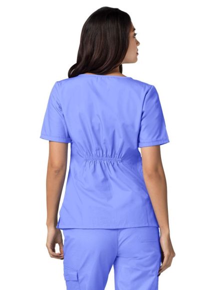 Sweetheart V-neck Top Ceil Blue 2X