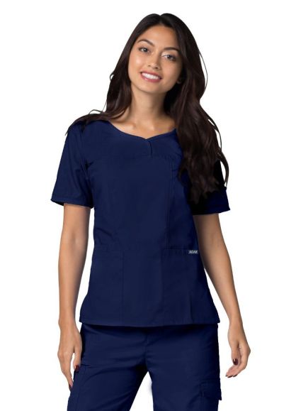 Sweetheart V-neck Top Navy 2X