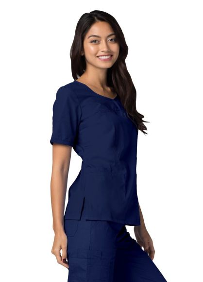 Sweetheart V-neck Top Navy 2X