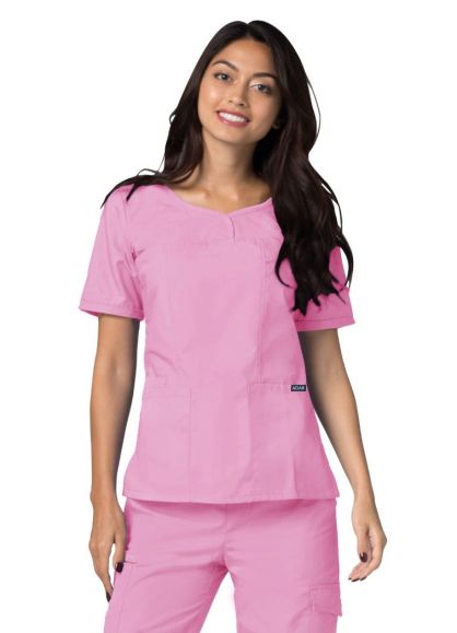 Sweetheart V-neck Top Sherbet 2X