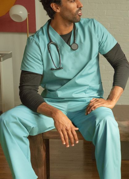 Unisex Drawstring Scrub Set Submarine 5X