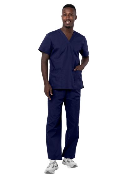 Unisex Drawstring Scrub Set Navy 3X