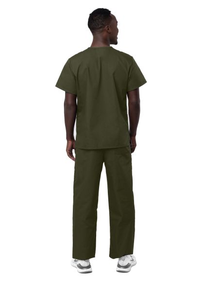 Unisex Drawstring Scrub Set Olive M