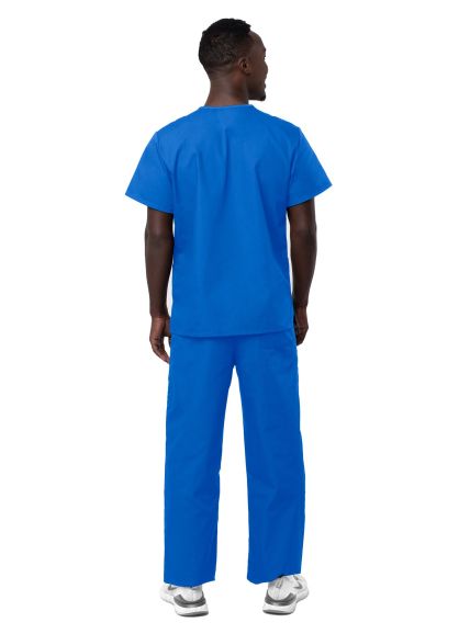 Unisex Drawstring Scrub Set Regal Blue 4X