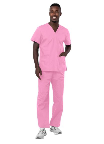 Unisex Drawstring Scrub Set Sherbet 3X