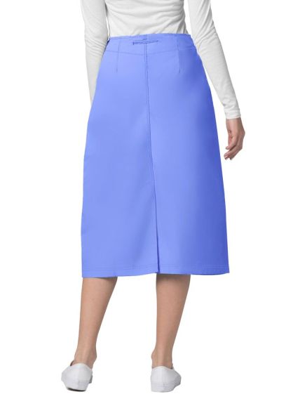 Mid-Calf Length Drawstring Skirt Ceil Blue 10