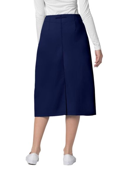 Mid-Calf Length Drawstring Skirt Navy 10