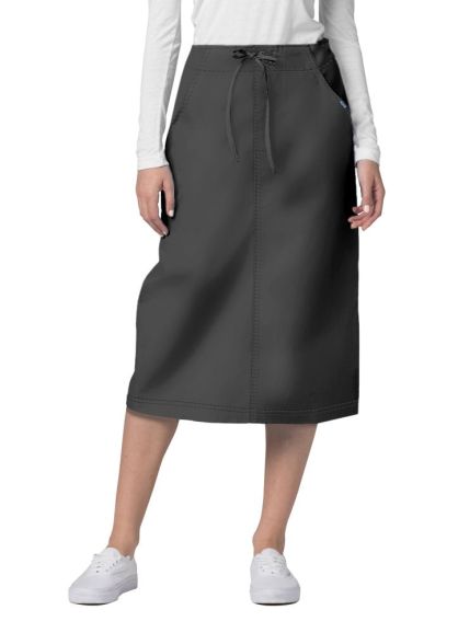 Mid-Calf Length Drawstring Skirt Pewter 10