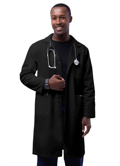 Unisex 39" Lab Coat with Inner Pockets Black 34