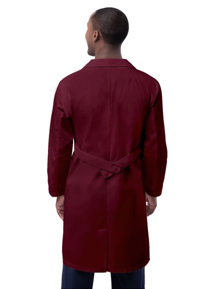 Unisex 39" Lab Coat with Inner Pockets Burgundy 34