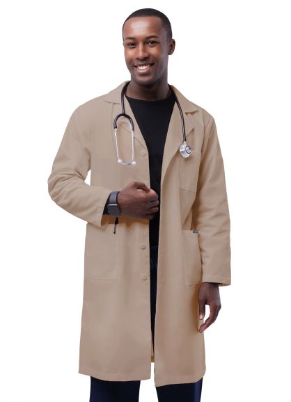 Unisex 39" Lab Coat with Inner Pockets Khaki 34