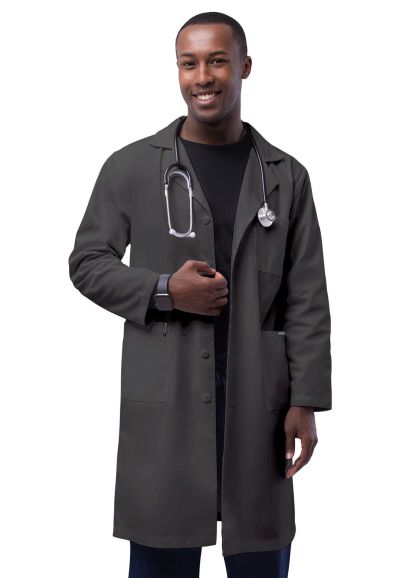 Unisex 39" Lab Coat with Inner Pockets Pewter 34
