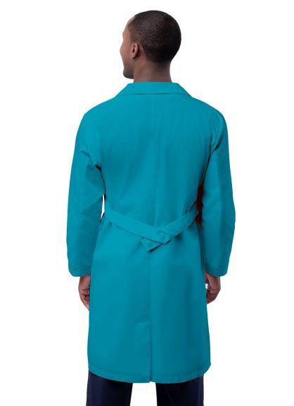 Unisex 39" Lab Coat with Inner Pockets Teal Blue 34