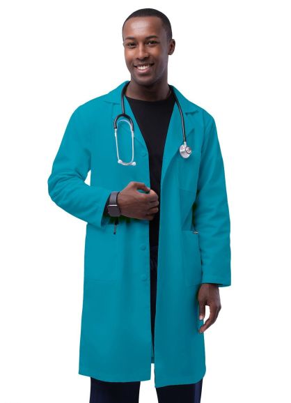 Unisex 39" Lab Coat with Inner Pockets Teal Blue 34
