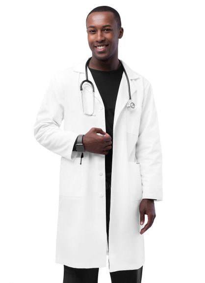 Unisex 39" Lab Coat with Inner Pockets White 34