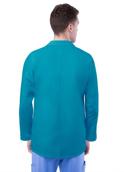 Unisex 31" Classic Consultation Coat Teal Blue 2X