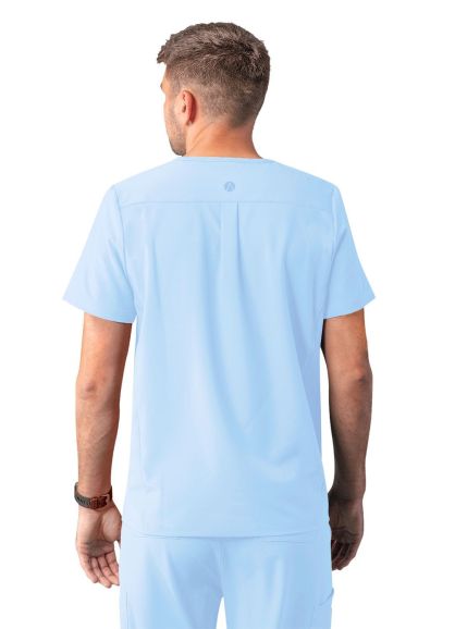 Men's Classic V-Neck Scrub Top Sky Blue 2X