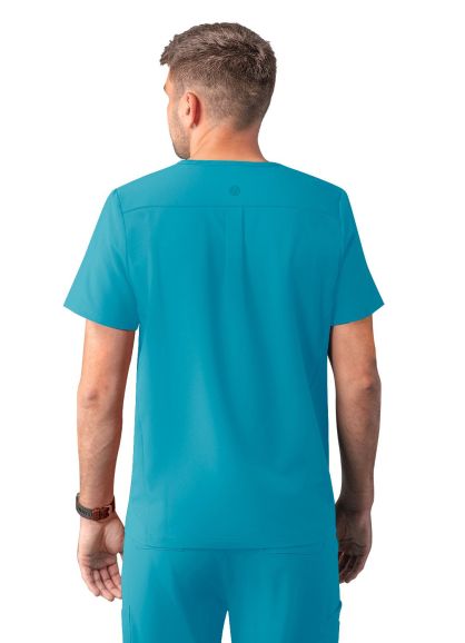Men's Classic V-Neck Top Teal Blue 2X