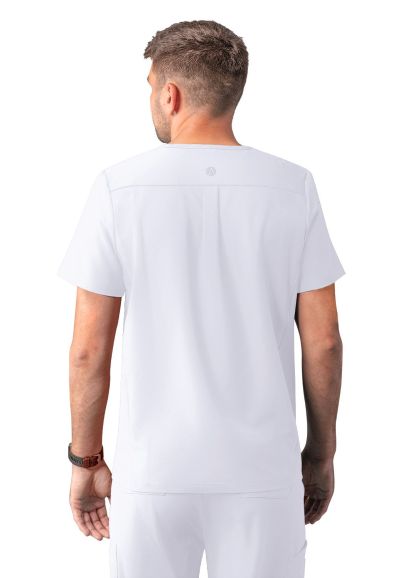 Men's Classic V-Neck Top White 2X