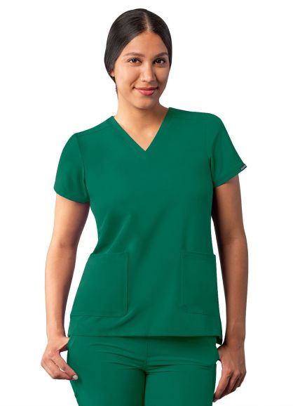 Modern V-Neck Top Hunter Green 2X