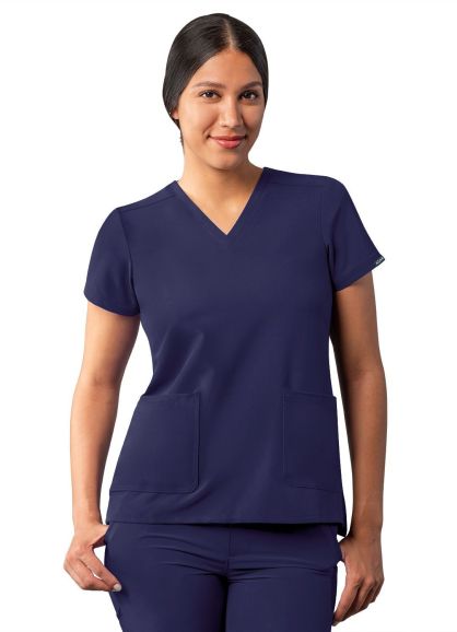 Modern V-Neck Top Navy 2X
