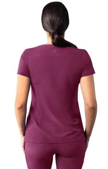 Modern V-Neck Top Wine 2X