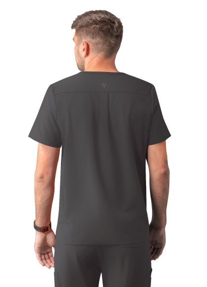 Men's Modern V-Neck Top Pewter 2X