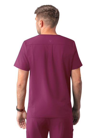 Men's Modern V-Neck Top Wine 2X
