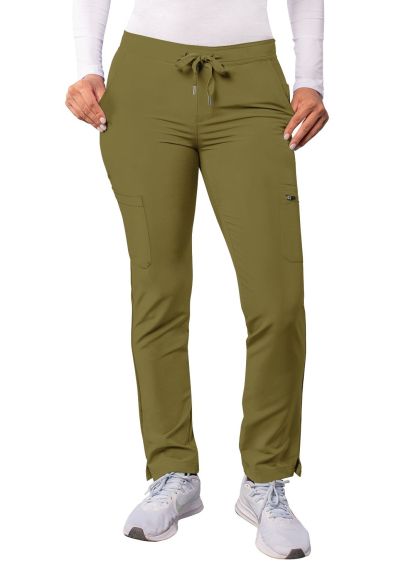 Women's Skinny Leg Cargo Drawstring Pant Martini Olive 2X