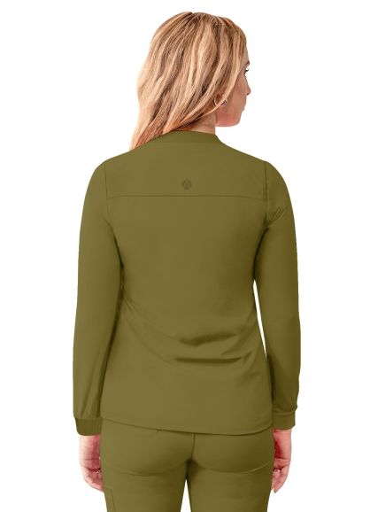 Women's Bomber Zipped Jacket Martini Olive 2X