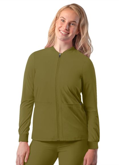 Women's Bomber Zipped Jacket Martini Olive 2X