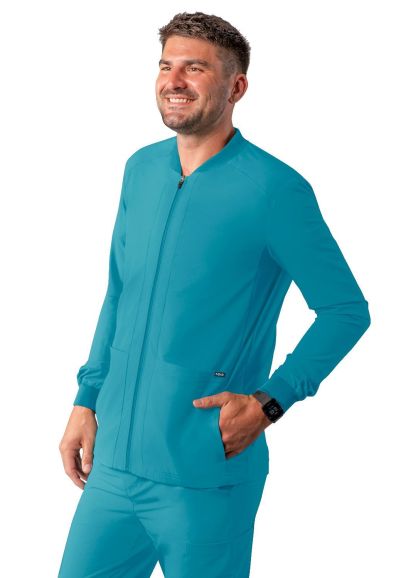Men's Bomber Zipped Jacket Teal Blue 3X