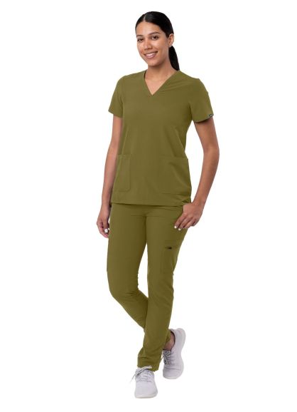Women's Go-Basic Scrub Set Martini Olive 2X