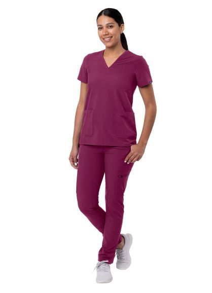 Women's Go-Basic Scrub Set Wine 2X